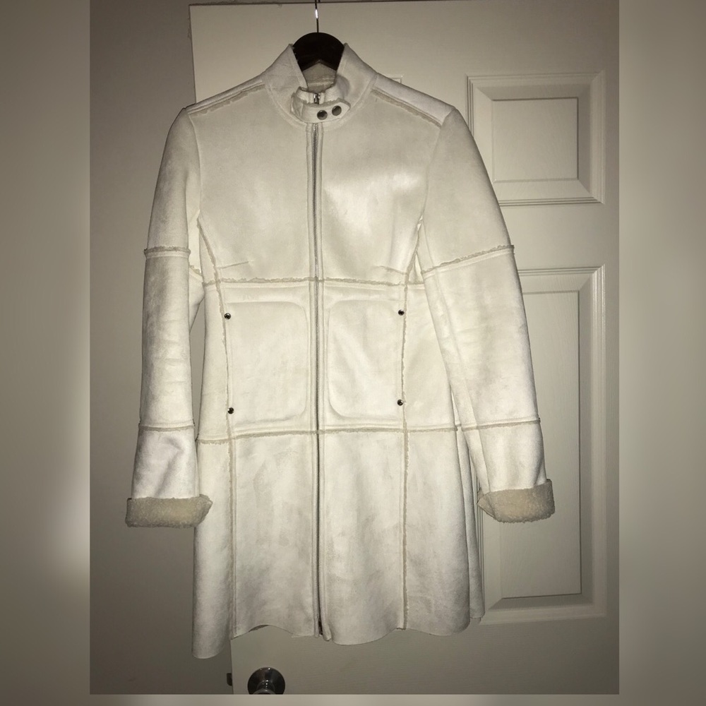 NWOT Bebe Faux Suede and shearling coat